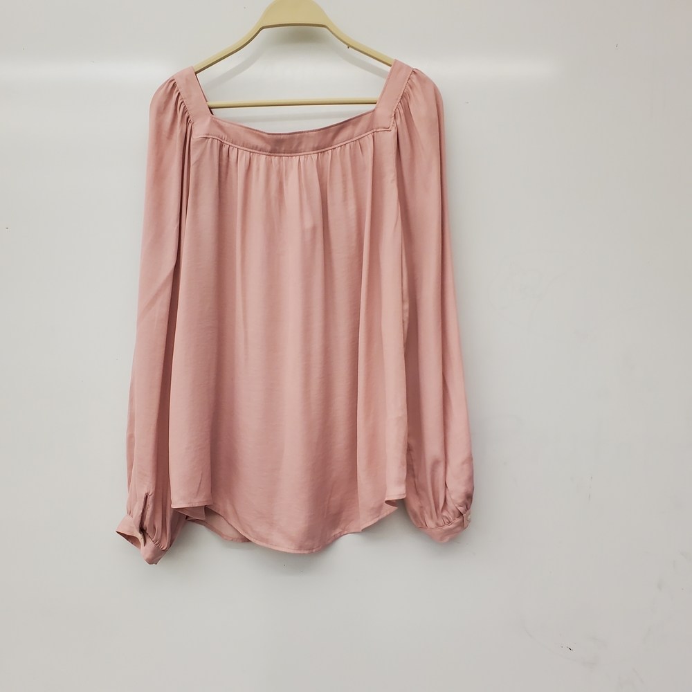 LOFT Blush Pink Long Sleeve Blouse - Picture 2 of 8